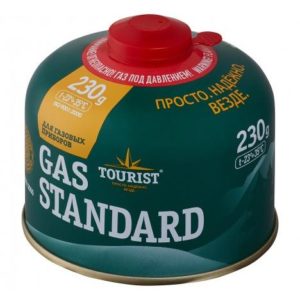 Баллон газовый резьбовой TOURIST STANDARD для портативных приборов 230 г.
